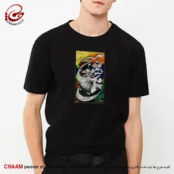 تیشرت هنری با طرح سمازن و شعر جهان و کارِ جهان جمله هیچ بَر هیچ است برند چام 2920