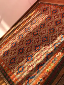 گلیم دستبافت شش متری کد ۶۰۴۱