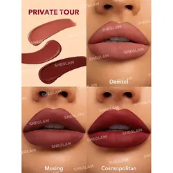 ست رژ لب مایع مات شیگلم رنگ Private Tour0506
