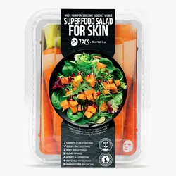 پک ماسک ورقه ای سالاد هویچ فارم اسکینSuper Food Salad For Skin Facial Sheet Mask Carrot Set