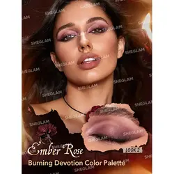 سایه 4 رنگ امبر رز شیگلمEMBER ROSE BURNING DEVOTION COLOR PALETTE