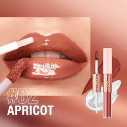 رژ لب مایع مات و لیپ گلاس دو سر او تو اوO.TWO.O 2 IN 1 Matte Long Wear Lip Gloss Clear Moisturizing Lip Oil