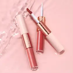 رژ لب مایع مات و لیپ گلاس دو سر او تو اوO.TWO.O 2 IN 1 Matte Long Wear Lip Gloss Clear Moisturizing Lip Oil