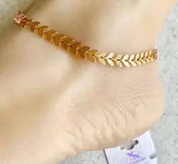 پابند ysx مدل گندم با روکش آب طلا کد ۸۹۱
