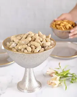 آجیل خوری پایه دار شامپاینی لب طلا