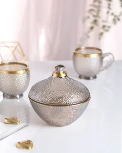 قندان شامپاینی لب طلا