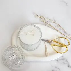 شمع کریستال سفید با رایحه لوندر