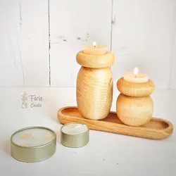 شمع معطر قوطی فلزی با دو رنگ قوطی