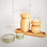 شمع معطر قوطی فلزی با دو رنگ قوطی