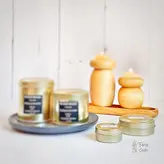 شمع معطر قوطی فلزی با دو رنگ قوطی