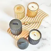 شمع شیشه ای در دار معطر به اسانس لوندر