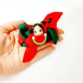 گیره مو دخترانه مدل یلدایی طرح پاپیون