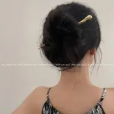 گیره مو کانزاشی (پین مو ) میله ای طلایی رنگ ثابت و وارداتی