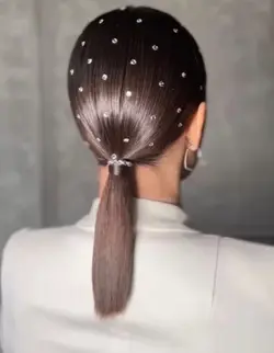 پک ۱۳۰ عددی نگین مو و بدن چسبی وارداتی