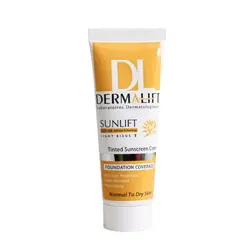 ضد آفتاب رنگی پوست های معمولی و خشک سان لیفت SPF50 درمالیفت – Dermalift