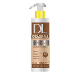 کرم مو (بدون آبکشی) مناسب موهای کراتینه درمالیفت_ Keratin Hair Cream Dermalift 150ml_ درمالیفت