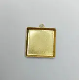 قاب فلزی کفه دار مربع زیورآلات