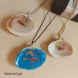 گردن‌آویز صدف و ماهی