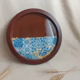 سینی پذیرایی مدرن چوب و رزین