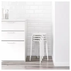 چهارپایه ایکیا سفید مدل MARIUS