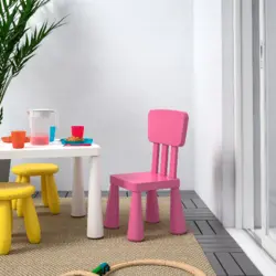 چهارپایه کودک ایکیا لیمویی مدل MAMMUT