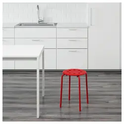 چهارپایه فلزی قرمز ایکیا مدل MARIUS