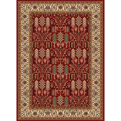 فرش گبه 700 شانه کد 121 زمینه لاکی (غیربرجسته)