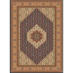 فرش گبه 700 شانه کد 118 زمینه سورمه ای (غیربرجسته)