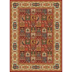 فرش گبه 700 شانه کد 114 زمینه لاکی (غیربرجسته)