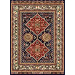 فرش گبه 700 شانه کد 111 زمینه سورمه ای (غیربرجسته)