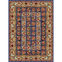 فرش گبه 700 شانه کد 109 زمینه آبی (غیربرجسته)