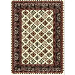 فرش گبه 700 شانه کد 104 زمینه کرم (غیربرجسته)