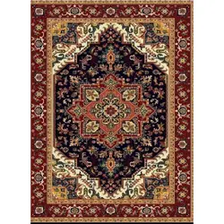 فرش گبه 700 شانه کد 101 زمینه سورمه ای (غیربرجسته)