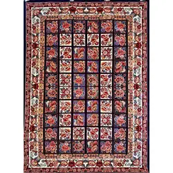 فرش گبه 700 شانه کد 109 زمینه سورمه ای (غیربرجسته)