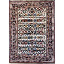 فرش گبه 700 شانه کد 108 زمینه کرم (غیربرجسته)