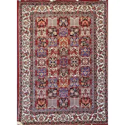 فرش گبه 700 شانه کد 107 زمینه لاکی (غیربرجسته)