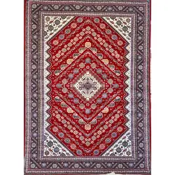 فرش گبه 700 شانه کد 106 زمینه لاکی (غیربرجسته)