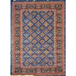فرش گبه 700 شانه کد 104 زمینه آبی (غیربرجسته)