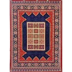 فرش گبه 700 شانه کد 103 زمینه لاکی (غیربرجسته)