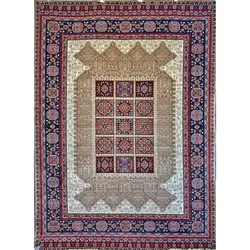 فرش گبه 700 شانه کد 103 زمینه بژ (غیربرجسته)