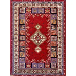 فرش گبه 700 شانه کد 102 زمینه لاکی (غیربرجسته)