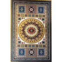 فرش گبه ابریشمی کد 3060 زمینه زرد (غیربرجسته)
