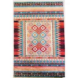 فرش گبه ابریشمی کد 1070 زمینه بژ (غیربرجسته)