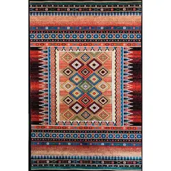 فرش گبه ابریشمی کد 1070 زمینه مشکی (غیربرجسته)