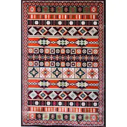 فرش گبه ابریشمی کد 1060 زمینه مشکی (غیربرجسته)