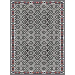 گلیم ماشینی کاشان کد 139 زمینه طوسی (غیربرجسته)