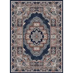 گلیم ماشینی کاشان کد 128 زمینه طوسی (غیربرجسته)