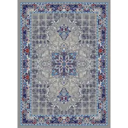 گلیم ماشینی تابش کاشان طرح هیوا زمینه فیلی (غیربرجسته)
