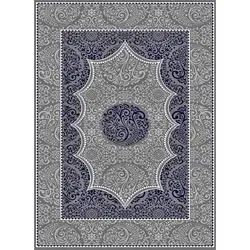 گلیم ماشینی کاشان کد 125 زمینه طوسی (غیربرجسته)