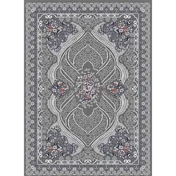 گلیم ماشینی کاشان کد 120 زمینه طوسی (غیربرجسته)